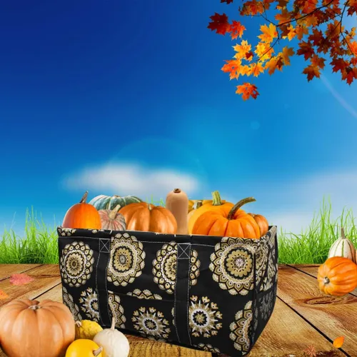 Vista 198 de NGIL Bolsa de comestibles reutilizable extra grande plegable de gran tamaño para comestibles, almacenamiento, picnic, playa, Estampado