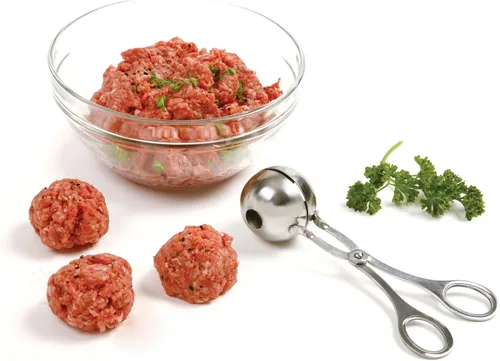 Vista 2 de Norpro herramienta para hacer bolas de carne de acero inoxidable, Como se muestra