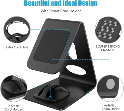 Vista 5 de WixGear Soporte magnético para teléfono celular, soporte de teléfono premium para iPhone, teléfonos inteligentes Android y mini tabletas, soporte