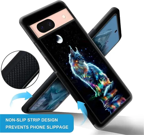 Vista 179 de Compatible con Google Pixel 4A 5G Mobile Case Creative Acrylic Panel trasero Silicona Protección Grip especialmente diseñado para Google Pixel 4A 5G