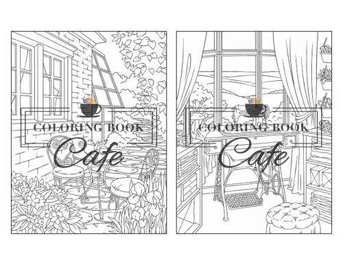 Vista 12 de Home Sweet Home Coloring Book for Adults Fun and Relaxing Interior Home Designs with Beautifully Furnished Rooms and Welcoming Outdoor Spaces