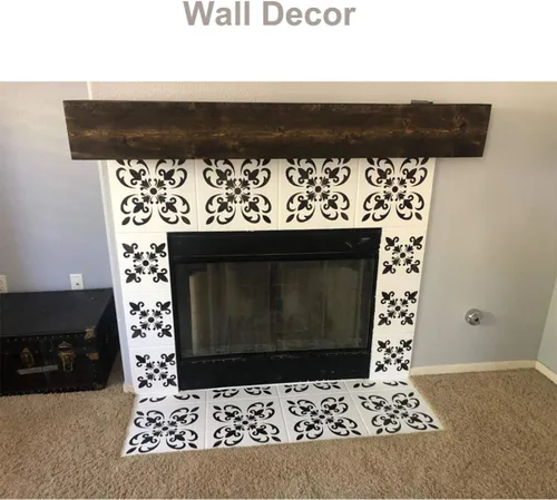 Vista 6 de 3 plantillas de azulejos de 12 x 12 pulgadas – Plantillas grandes de pintura para muebles de pared de suelo, tela de madera, plantillas de mandala