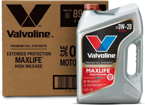 Vista 37 de Valvoline - Aceite de alto millaje 150 K con MaxLife Plus Technology, SAE 5W-20, 1 cuarto de galón