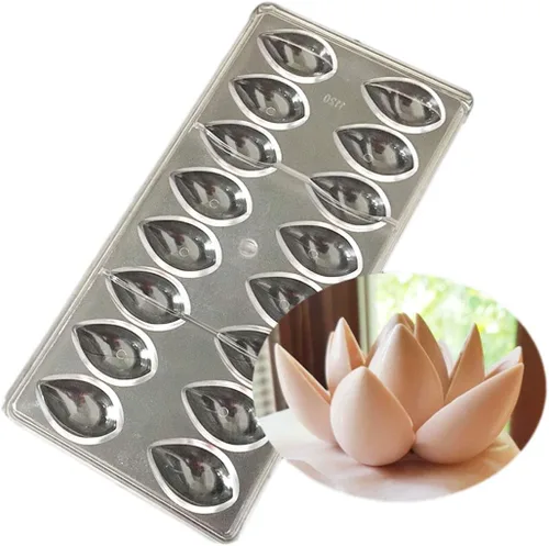 Vista 18 de Molde de policarbonato para chocolate, molde de caramelo de bricolaje, utensilios para hornear de plástico duro transparente, herramientas de 1