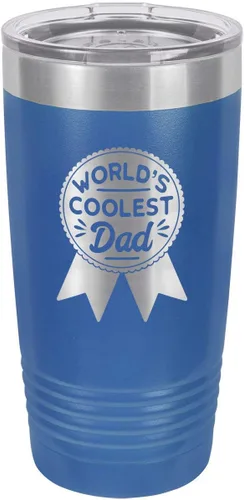 Vista 12 de WORLDS COOLEST DAD RIBBON BLACK Vaso de bebida de 20 oz con pajita Taza de viaje grabada con láser Comparar con Yeti Rambler Idea de regalo