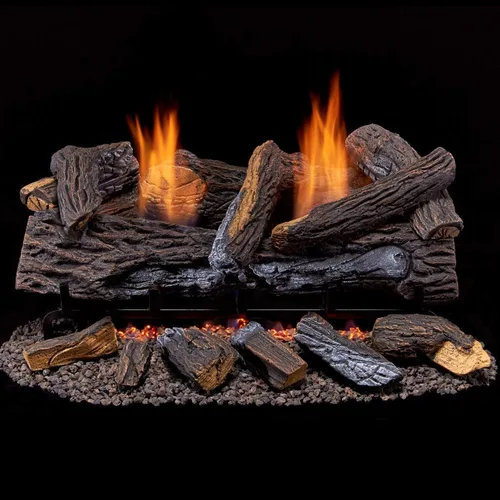 Vista 11 de Duluth Forge DLS-18R-2 Chimenea de doble combustible sin ventilación con troncos y control remoto, uso con gas natural o propano líquido, 30.000
