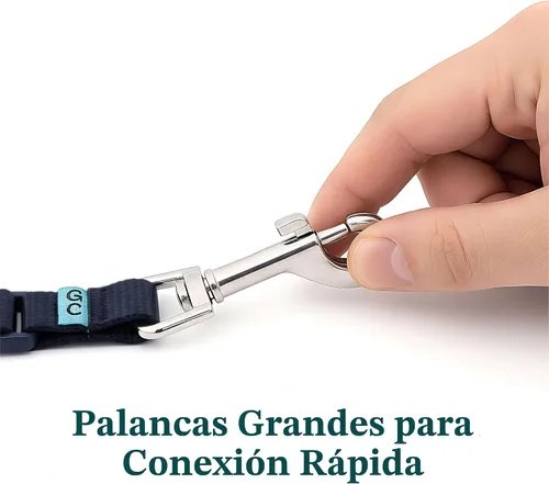 Vista 5 de Collar Companion - Clip de Respaldo Ajustable para Arnés de Perro, Púas, Collares de Pellizco, Gentle Lead - Cierre de Respaldo de Doble Extremo