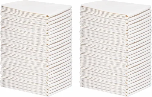 Vista 12 de Toallas de saco de harina Beige - 100% algodón orgánico, paquete de 5, 68.6 x 68.6 cm, toallas de cocina beige altamente absorbentes - Toallas