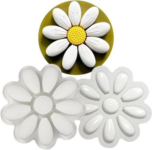 Vista 3 de mostsom Moldes de Chocolate de Girasol para Hacer en Casa (DIY), Moldes de Silicona para Dulces, Bandejas Antiadherentes para Hornear Galletas