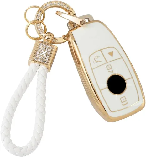 Vista 16 de PIFOOG Funda para llavero Mitsubishi, accesorios Outlander Lancer Mirage, carcasa protectora para llaves de coche, cubierta completa, llavero