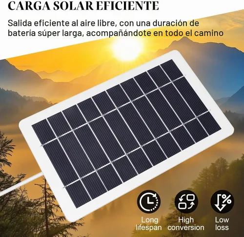 Vista 4 de Cargador de panel solar USB de 5V 5W, kit de panel solar portátil, blanco, 1pcs Blanco 1 pieza