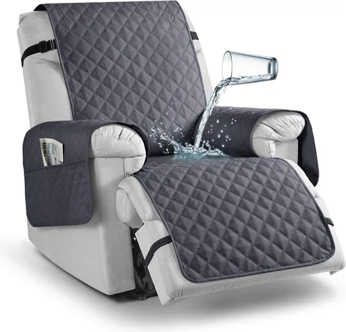 Vista 51 de TAOCOCO - Funda antideslizante para silla reclinable, funda para sofá, funda para silla reclinable pequeña con correas elásticas, protector