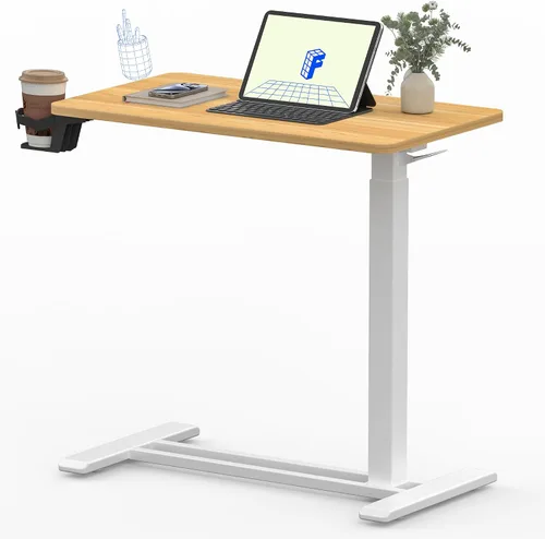 Vista 12 de FLEXISPOT Escritorio Móvil de Pie con Ruedas Escritorio Neumático para Laptop Carrito de Computadora Rodante Móvil Altura Ajustable Pequeño Negro