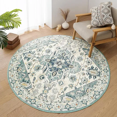 Vista 10 de VK VK·LIVING Tapete para la entrada de 2 x 3 pies, pequeño, bohemio, para baño, respaldo antideslizante, felpudo, de interior, puerta delantera