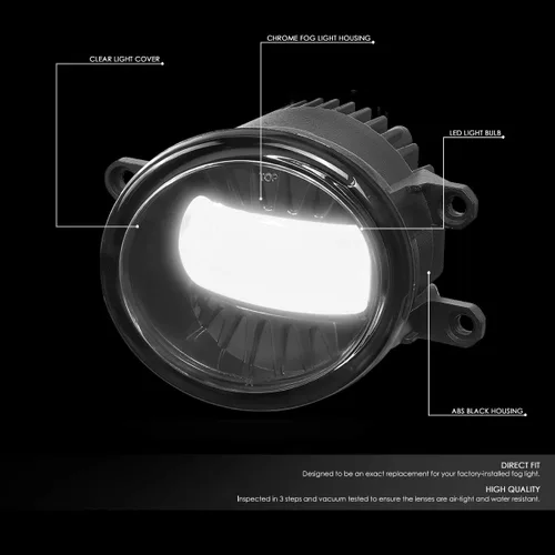 Vista 2 de DNA MOTORING FL-ZTL-308-CH Proyector LED antiniebla para el lado del conductor y del pasajero