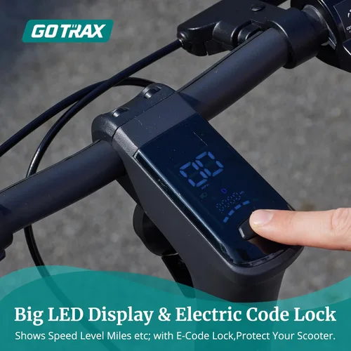 Vista 6 de Gotrax Electric Scooter for Adults, Max 25/28 Mile Range,10.4/12Ah Big Capacity Battery,10" Solid Tire, 500w Motor up to 20Mph Speed w/Electric Code