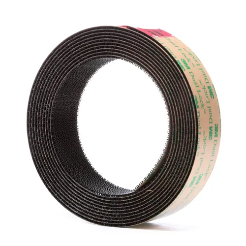 Vista 2 de 3M Dual TB4575 sujetador con cierre reutilizable, perfil bajo, negro, 1 x 10" (1 tira/bolsa)
