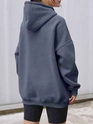 Vista 5 de AUTOMET Sudaderas con capucha de gran tamaño para mujer, sudaderas de forro polar con capucha 2024, ropa de otoño, trajes de moda, suéter de invierno