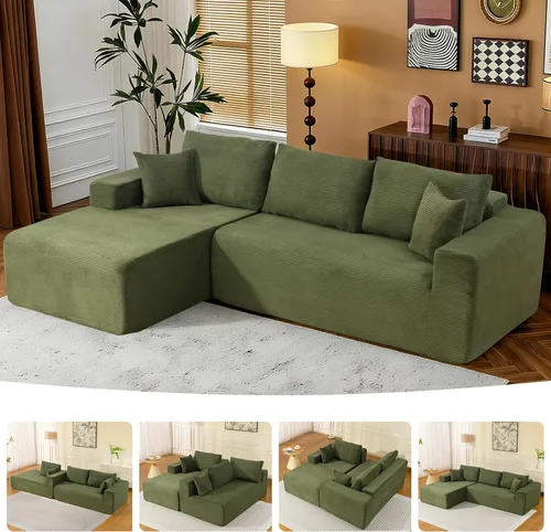 Vista 10 de Nuevo Sofá Seccional Modular Cloud Couch 2025 de 108", Sofá Seccional Modular con Chaise en Forma de L, Sofá Seccional Modular de Asiento Profundo