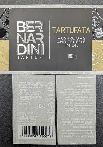 Vista 8 de BERNARDINI TARTUFI Tartufata Champiñones Trufas y Aceitunas 6.5oz