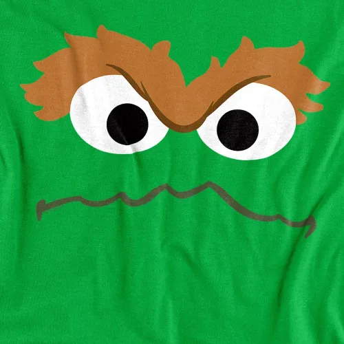 Vista 2 de Popfunk Sesame Street Oscar Face Halloween Costume T-Shirt