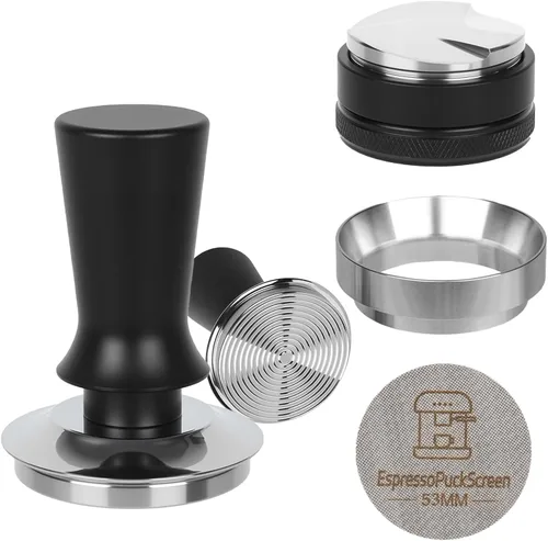 Vista 10 de Kit de Tamper de Espresso de 51 mm - Tamper de Café con Resorte, Nivelador Ajustable de Distribuidor de Espresso, Embudo Dosificador Magnético