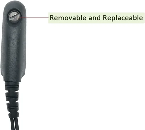 Vista 5 de Auricular de tubo acústico encubierto de 2 cables con micrófono PTT compatible con Motorola Ht1250 Ht750 HT1550 GP328 GP330 GP340 GP360 MTX850