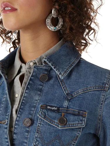 Vista 4 de Wrangler Chaqueta vaquera retro occidental para mujer