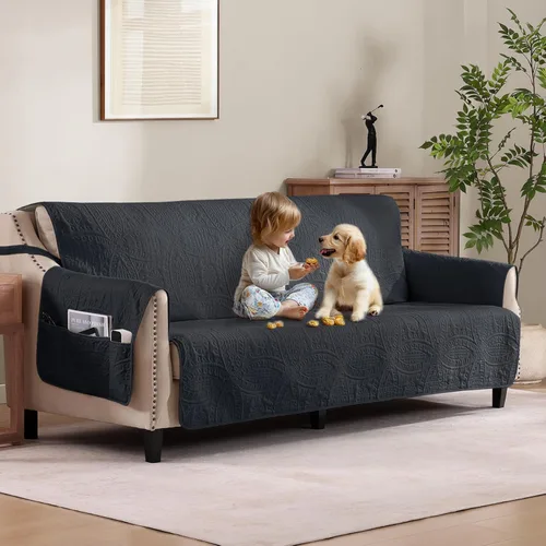 Vista 9 de Fundas acolchadas beige para sillas reclinables, impermeables, fundas para sillas reclinables para niños perezosos, fundas reclinables que admiten