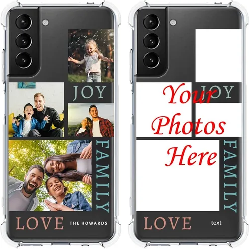 Vista 15 de Funda de teléfono personalizada para Samsung Galaxy S21 [no compatible con S21 Ultra], funda de TPU suave con parachoques ultradelgada, collage
