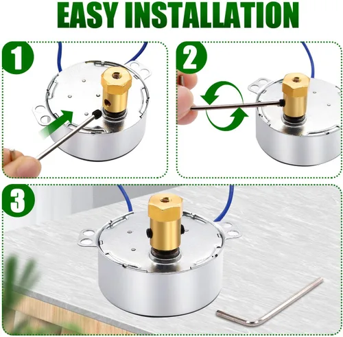 Vista 5 de Twidec /Motor eléctrico síncrono de la plataforma giratoria 2.5-3RPM/MIN 50/60Hz 4W CCW/CW AC100~127V Motor de sincronización para torneador
