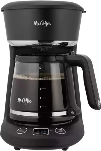 Vista 3 de Mr. Coffee Cafetera programable para 12 tazas + molinillo de café Mr. Coffee de 14 tazas, color negro