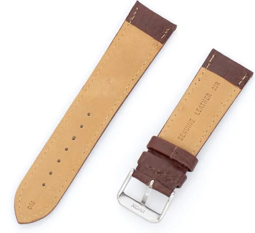 Vista 3 de Hadley-Roma MS-906 Correa de reloj de cuero genuino marrón de 0.945 in de largo para hombre, Marrón, Moderno