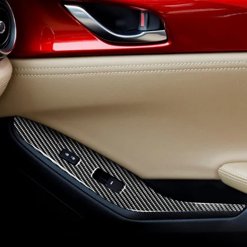 Vista 4 de ITrims Accesorios de automóvil para Mazda ND MX-5 Miata 2016-2022 Cubierta del botón del interruptor de ventana de la puerta del automóvil
