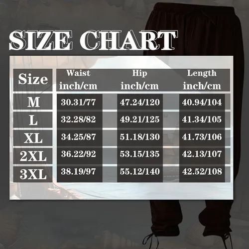 Vista 2 de Pantalones con bandas de tobillo para hombre, para primavera, verano, otoño, medieval, vikingo, navegador, pantalones renacentistas