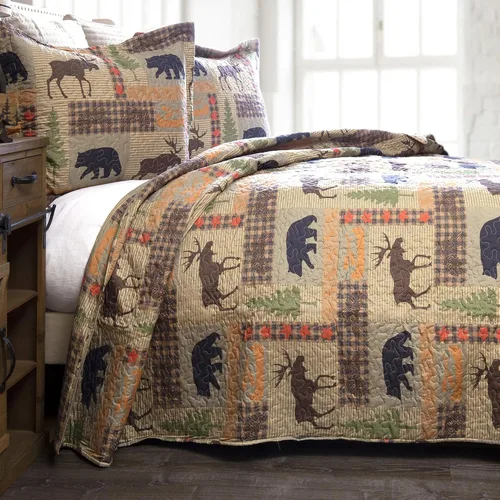 Vista 12 de CARSTENS, INC. Western Aztec Country - Juego de ropa de cama de microfibra de 3 piezas, juego de edredón de microfibra de 3 piezas, Wrangler Western