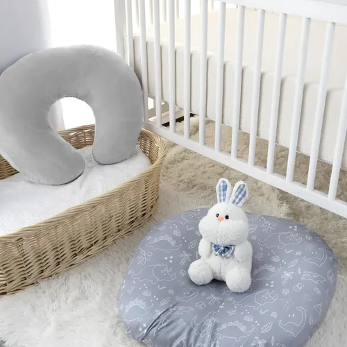 Vista 8 de DILIMI Funda de almohada de lactancia, fundas de lactancia suaves y elásticas para almohadas de lactancia, 1 paquete de funda reversible extraíble