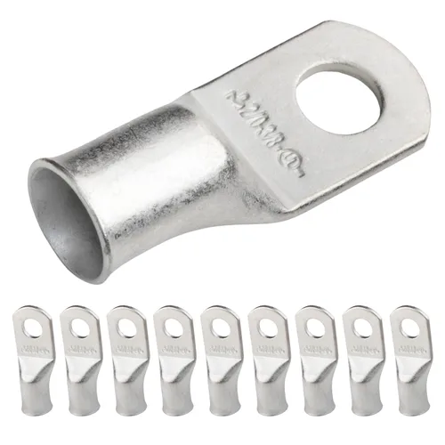 Vista 117 de SELTERM 5 piezas terminales de cable de cobre estañado 1/0 AWG perno de 1/2", extremos de cable de batería, terminales de anillo, conectores