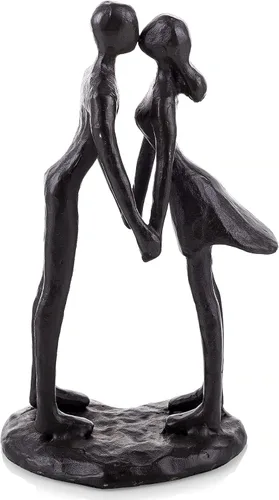 Vista 15 de Sziqiqi Regalos de hierro de aniversario para ella, escultura de amor para pareja, regalo de hierro para pareja, novia, esposa, él, estatua negra
