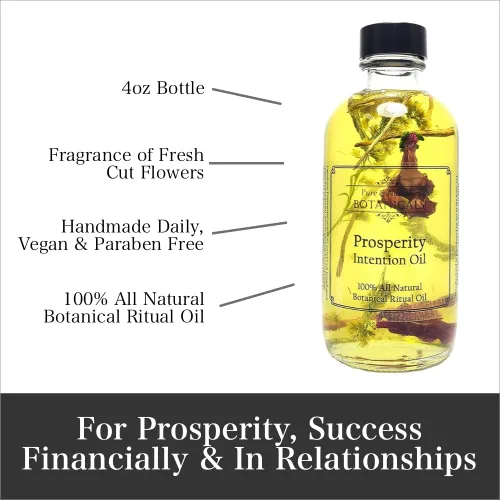 Vista 3 de Aceite de intención de prosperidad 100% natural 4 oz l Éxito, buena fortuna y abundancia rituales l Manifestación de magia pagana Wicca