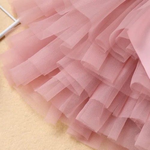 Vista 4 de IDOPIP Traje de primer cumpleaños de arcoíris para niñas y bebés falda tutú falda de tul diadema de primer cumpleaños