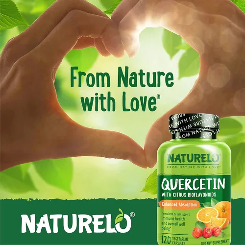 Vista 7 de NATURELO Complejo bioflavonoide cítrico de quercetina con absorción mejorada - 120 cápsulas vegetarianas