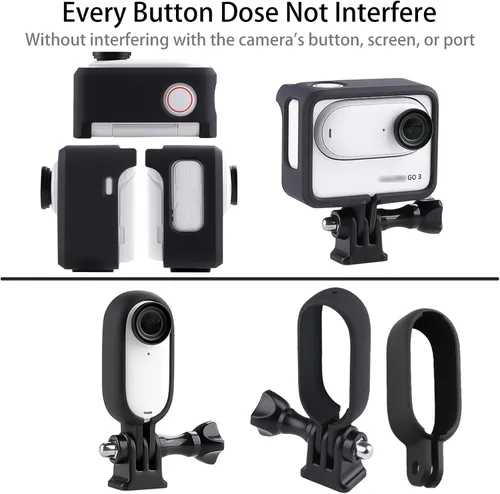 Vista 3 de Soporte de montaje para marco Insta360 GO 3 / GO 3S, funda protectora para montaje en jaula Accesorios