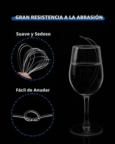 Vista 4 de BLUEWING Monofilament Fishing Line Clear Mono Fish Wire Thin Diameter String 6-400 lbs, 50-3000 Yards 01-Transparente