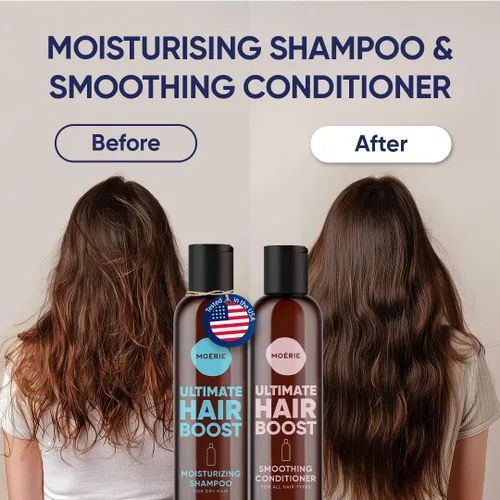 Vista 2 de Moerie Ultimate Hair Growth - Juego de champú y acondicionador para el crecimiento del cabello, cabello más largo, grueso, más completo, vegano