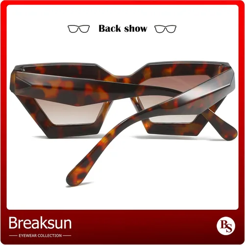 Vista 3 de Gafas de sol de ojo de gato con montura gruesa para mujer, estilo vintage, de moda, estilo retro