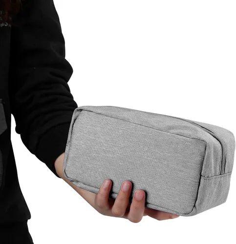 Vista 19 de Bolsa de maquillaje E-Tree, estuche mediano de viaje con cremallera para bolso, estuche de cosméticos con cepillo para el cuidado de la piel