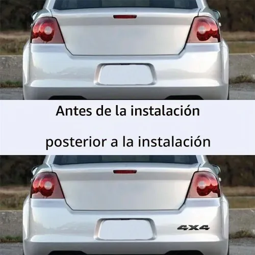 Vista 5 de Adhesivo para emblema de 4 x 4, calcomanía para guardabarros 3D Negro