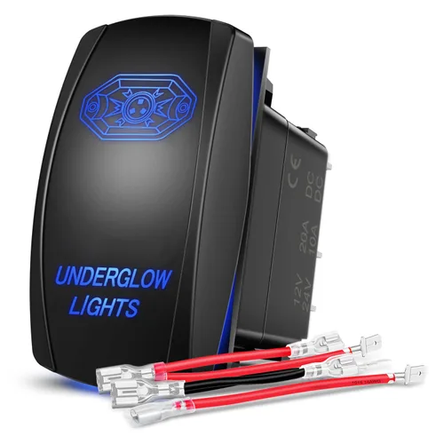 Vista 15 de Nilight Interruptor basculante de barra de luz de techo, interruptor de barra de luz LED, interruptor de barra de luz LED de 5 pines, interruptor
