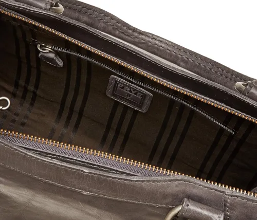 Vista 29 de Frye Melissa - Bolso de mano de piel con cremallera y correa ajustable para el hombro y asa superior